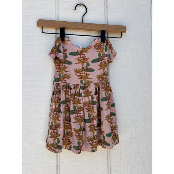 Kate Quinn Bamboo Dress,‎  Pink, Soft, Lily Pads, 12-18 Months - Picture 2 of 5